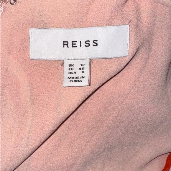 NEW Reiss Chiffon Becci Floral chiffon High-Low Midi open Back Dress Sz 8 - Picture 5 of 7